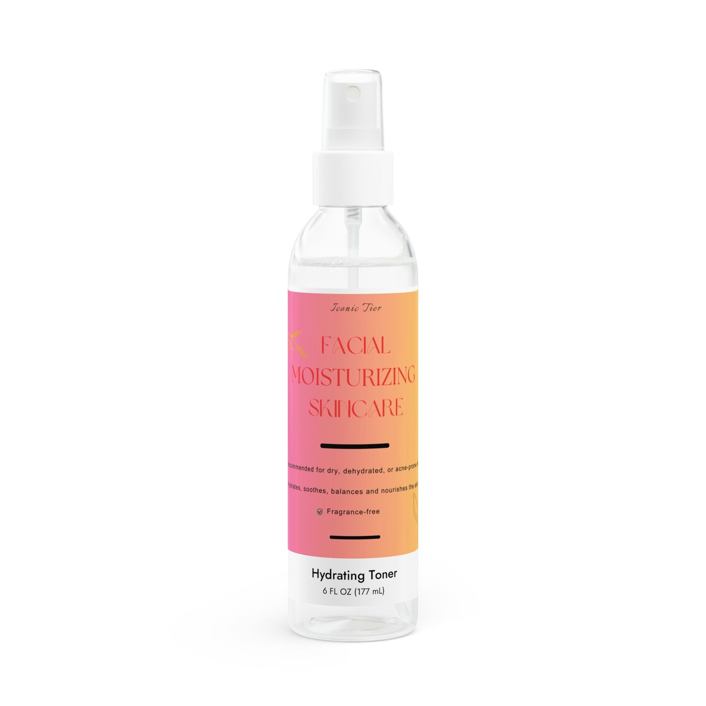 Hydrating Toner, 6oz, Hydrating Toner for Normal Skin - Iconic Tier