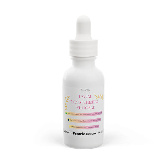 Retinol and Peptide Face Serum, 1oz, Skincare Retinol Anti-Wrinkle Facial Serum - Iconic Tier