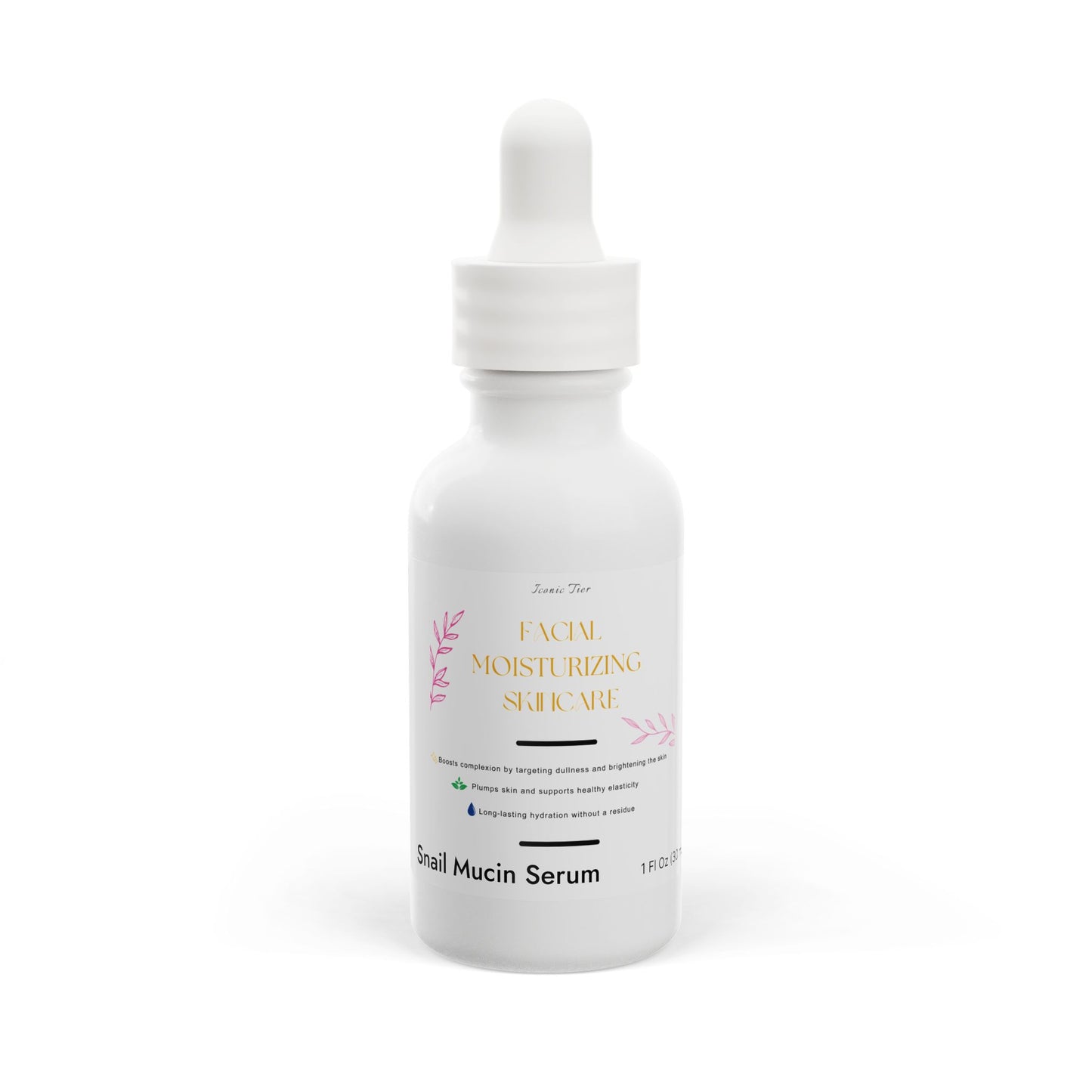 Snail Mucin Facial Serum, 1oz, Snail Serum for Face - Iconic Tier